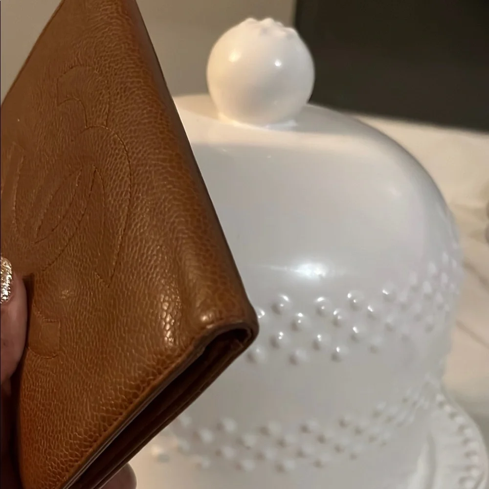 CHANEL Brown Leather Wallet